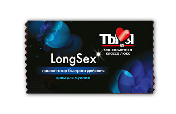 Пролонгирующий крем LongSex в одноразовой упаковке - 1,5 гр. - Биоритм - купить с доставкой в Нижнем Тагиле