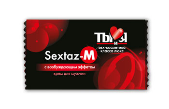 Возбуждающий крем Sextaz-M для мужчин в одноразовой упаковке - 1,5 гр. - Биоритм - купить с доставкой в Нижнем Тагиле