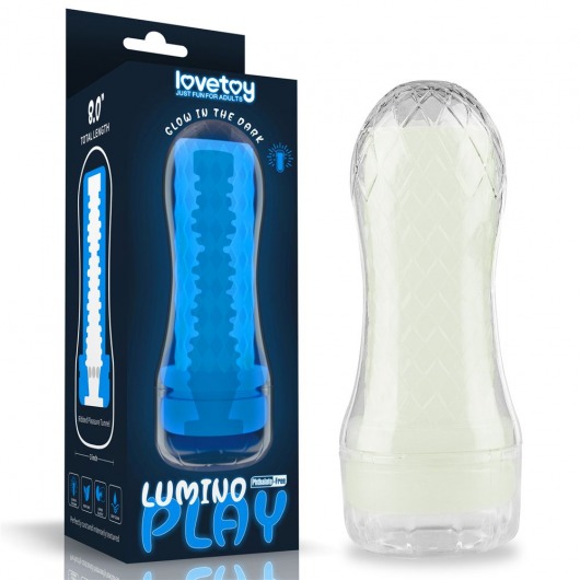 Светящийся в темноте мастурбатор Lumino Play Masturbator Ribbed - Lovetoy - в Нижнем Тагиле купить с доставкой