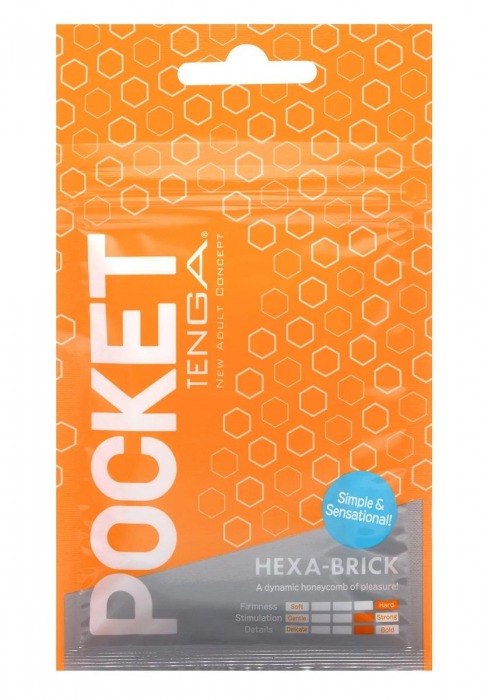 Карманный мастурбатор HEXA-BRICK - Tenga - в Нижнем Тагиле купить с доставкой