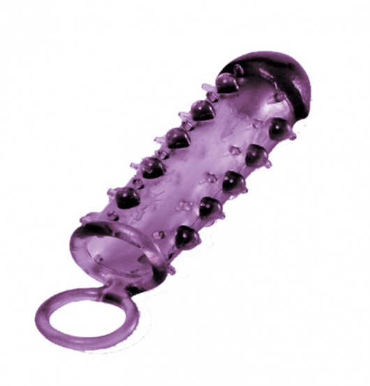 Закрытая фиолетовая насадка с пупырышками SAMURAI PENIS SLEEVE PURPLE - 14,5 см. - NMC - в Нижнем Тагиле купить с доставкой