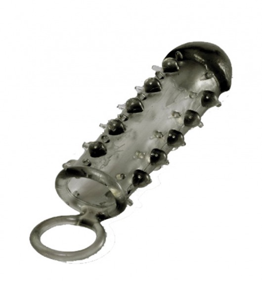 Дымчатая стимулирующая насадка с закрытой головкой SAMURAI PENIS SLEEVE BLACK - 14,5 см. - NMC - в Нижнем Тагиле купить с доставкой