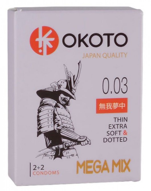 Набор из 4 презервативов OKOTO MegaMIX - Sitabella - купить с доставкой в Нижнем Тагиле