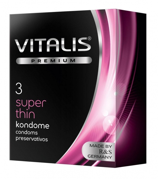 Ультратонкие презервативы VITALIS PREMIUM super thin - 3 шт. - Vitalis - купить с доставкой в Нижнем Тагиле