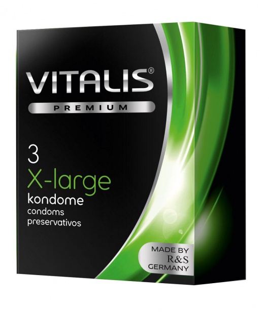 Презервативы увеличенного размера VITALIS PREMIUM x-large - 3 шт. - Vitalis - купить с доставкой в Нижнем Тагиле