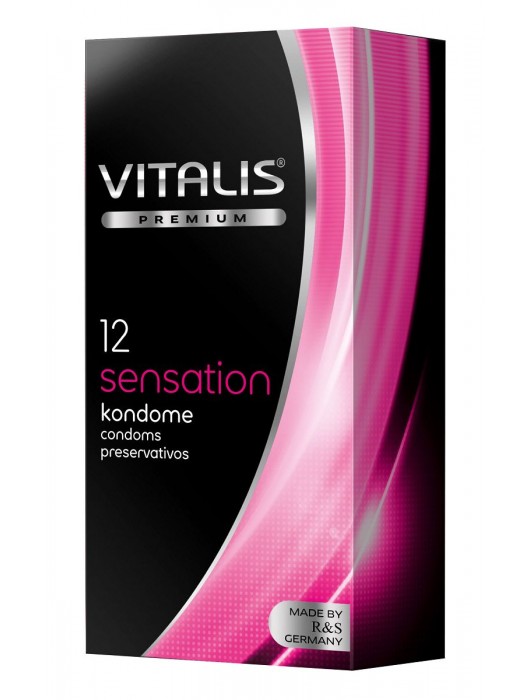 Презервативы VITALIS PREMIUM sensation с пупырышками и кольцами - 12 шт. - Vitalis - купить с доставкой в Нижнем Тагиле