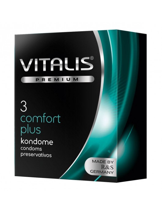 Контурные презервативы VITALIS PREMIUM comfort plus - 3 шт. - Vitalis - купить с доставкой в Нижнем Тагиле