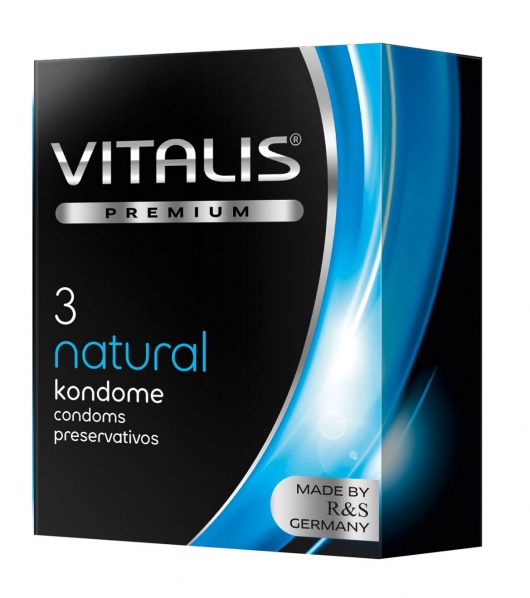 Классические презервативы VITALIS PREMIUM natural - 3 шт. - Vitalis - купить с доставкой в Нижнем Тагиле