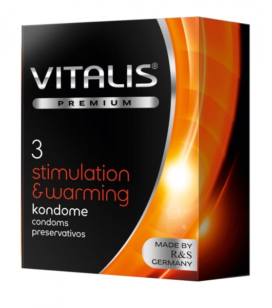Презервативы VITALIS PREMIUM stimulation   warming с согревающим эффектом - 3 шт. - Vitalis - купить с доставкой в Нижнем Тагиле