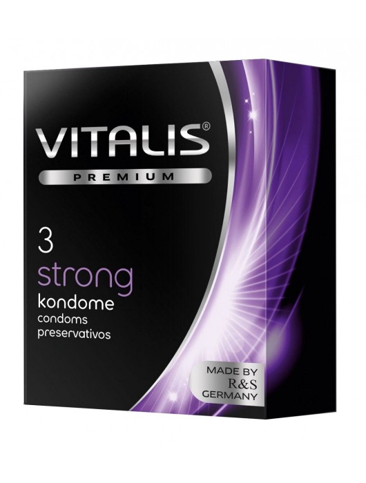 Презервативы с утолщенной стенкой VITALIS PREMIUM strong - 3 шт. - Vitalis - купить с доставкой в Нижнем Тагиле