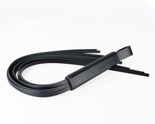 Черная кожаная плеть  Клео  - 60 см. - Sitabella - купить с доставкой в Нижнем Тагиле