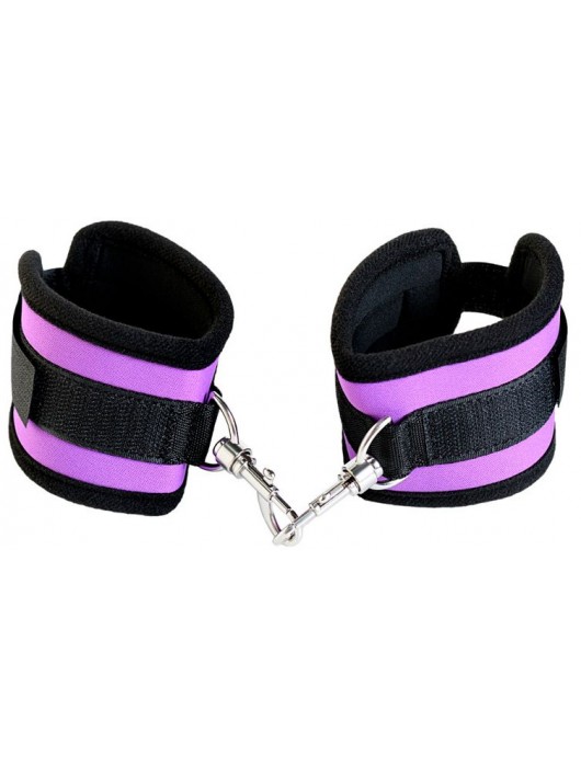 Наручники из неопрена фиолетового цвета - ToyFa - купить с доставкой в Нижнем Тагиле