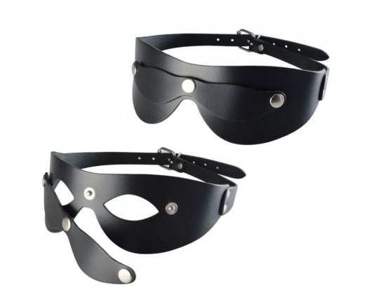 Черная кожаная маска  Новичок - Sitabella - купить с доставкой в Нижнем Тагиле