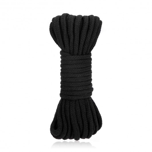 Черная хлопковая веревка для связывания Bondage Rope - 10 м. - Lux Fetish - купить с доставкой в Нижнем Тагиле