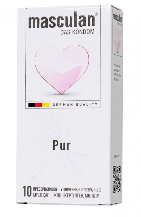 Супертонкие презервативы Masculan Pur - 10 шт. - Masculan - купить с доставкой в Нижнем Тагиле