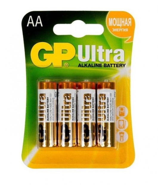 Батарейки алкалиновые GP Ultra Alkaline AA/LR6 - 4 шт. - Элементы питания - купить с доставкой в Нижнем Тагиле