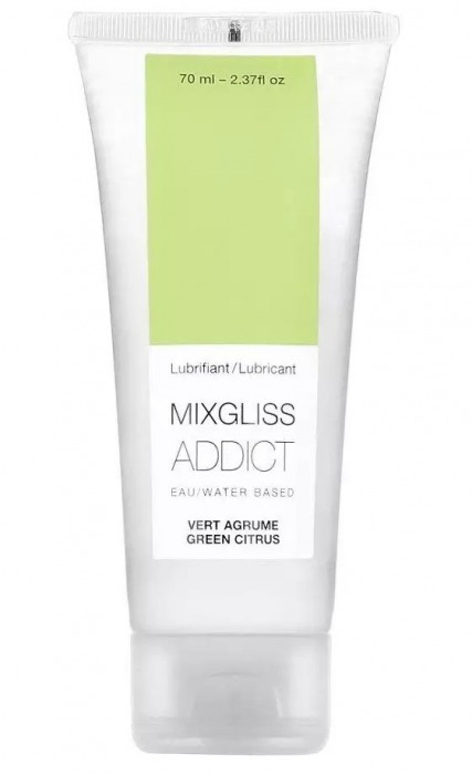 Смазка на водной основе Mixgliss Addict с ароматом цитруса - 70 мл. - Mixgliss - купить с доставкой в Нижнем Тагиле