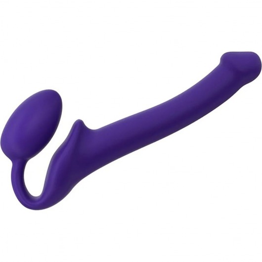Фиолетовый безремневой страпон Silicone Bendable Strap-On - size S - Strap-on-me - купить с доставкой в Нижнем Тагиле
