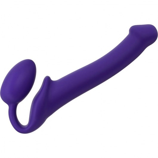 Фиолетовый безремневой страпон Silicone Bendable Strap-On - size M - Strap-on-me - купить с доставкой в Нижнем Тагиле