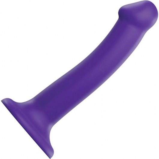 Фиолетовый фаллоимитатор-насадка Strap-On-Me Dildo Dual Density size M - 18 см. - Strap-on-me - купить с доставкой в Нижнем Тагиле