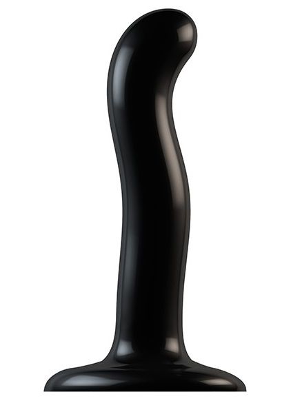 Черный фаллоимитатор-насадка Strap-On-Me P G spot Dildo size S - 16,4 см. - Strap-on-me - купить с доставкой в Нижнем Тагиле