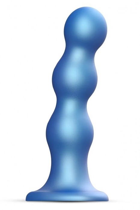 Голубая насадка Strap-On-Me Dildo Plug Balls size S - Strap-on-me - купить с доставкой в Нижнем Тагиле