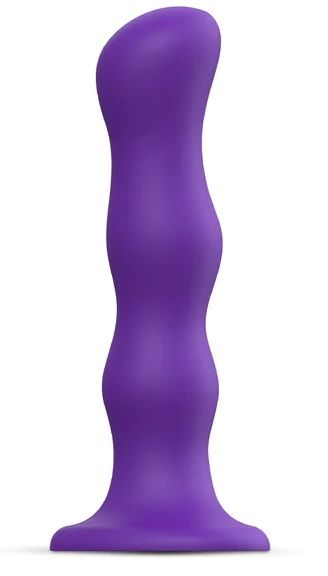Фиолетовая насадка Strap-On-Me Dildo Geisha Balls size M - Strap-on-me - купить с доставкой в Нижнем Тагиле