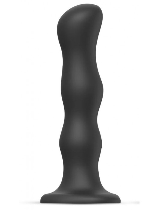 Черная насадка Strap-On-Me Dildo Geisha Balls size XL - Strap-on-me - купить с доставкой в Нижнем Тагиле