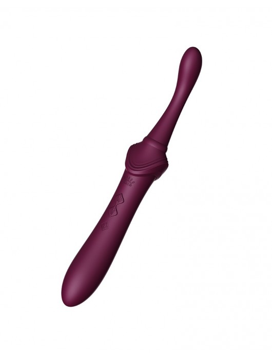 Сливовый вибратор с 4 сменными насадками Bess 2 - Zalo