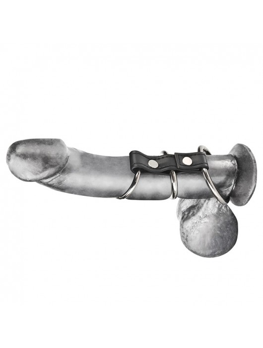 Хомут на пенис из трех металлических колец 3 RING GATES OF HELL - BlueLine - в Нижнем Тагиле купить с доставкой