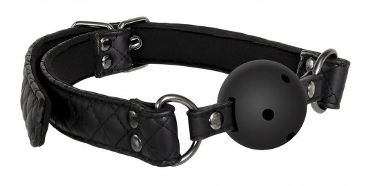 Черный кляп-шарик BALL GAG DIAMOND - Dream Toys - купить с доставкой в Нижнем Тагиле