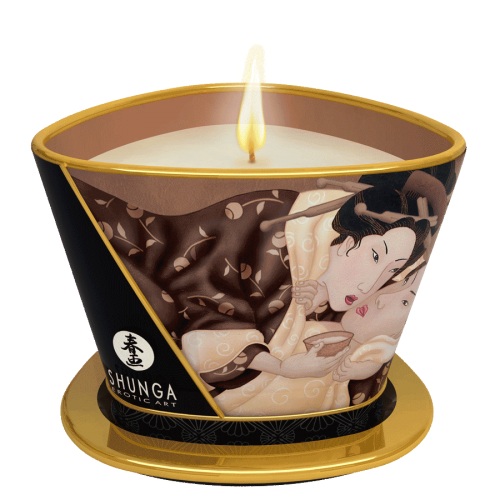 Массажная свеча Intoxicatin Chocolate с ароматом шоколада - 170 мл. - Shunga - купить с доставкой в Нижнем Тагиле