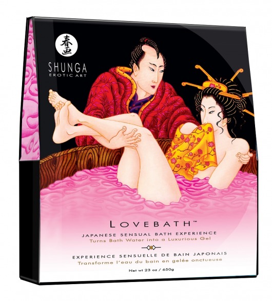 Соль для ванны Lovebath Dragon Fruit, превращающая воду в гель - 650 гр. - Shunga - купить с доставкой в Нижнем Тагиле
