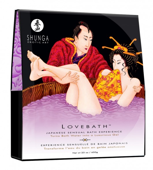 Соль для ванны Lovebath Sensual lotus, превращающая воду в гель - 650 гр. - Shunga - купить с доставкой в Нижнем Тагиле