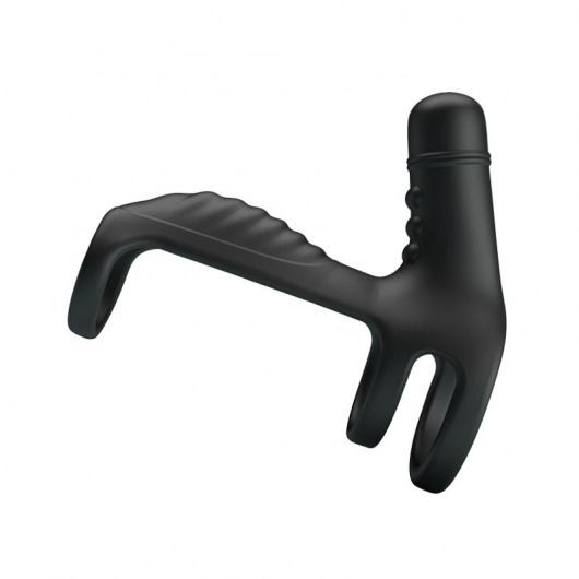 Черная вибронасадка на пенис Vibrating Penis Sling - Baile - в Нижнем Тагиле купить с доставкой
