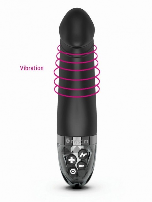 Черный вибратор с электростимуляцией Real Deal Neal - 16,5 см. - MyStim - купить с доставкой в Нижнем Тагиле