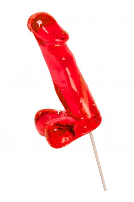 Красный леденец в форме члена со вкусом виски - 173 гр. - Sosuчki - купить с доставкой в Нижнем Тагиле