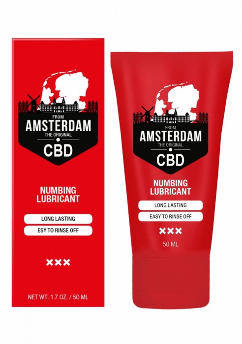 Пролонгирующий лубрикант Numbing CBD from Amsterdam - 50 мл. - Shots Media BV - купить с доставкой в Нижнем Тагиле