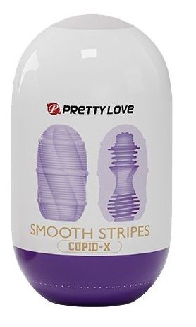 Сиреневый мастурбатор-яйцо Smooth Stripes - Baile - в Нижнем Тагиле купить с доставкой