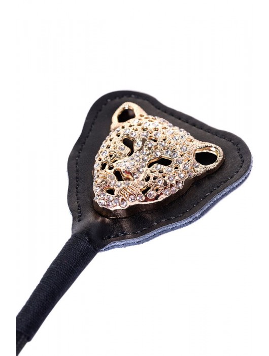 Чёрный стек с фигуркой леопарда на наконечнике - 21 см. - ToyFa - купить с доставкой в Нижнем Тагиле