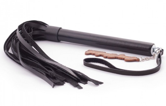 Черная кожаная плеть  Индиго  - 50 см. - Crazy Handmade - купить с доставкой в Нижнем Тагиле