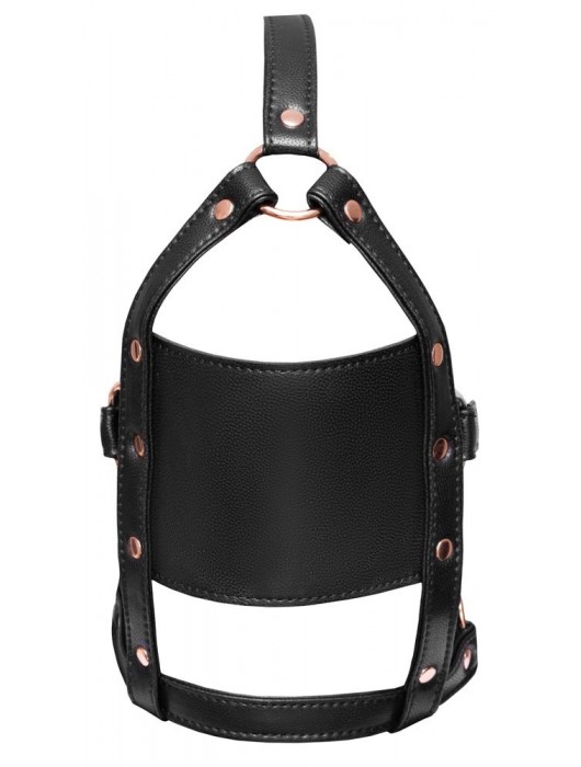 Черный намордник с кляпом-шаром Head Harness With A Gag - Orion - купить с доставкой в Нижнем Тагиле