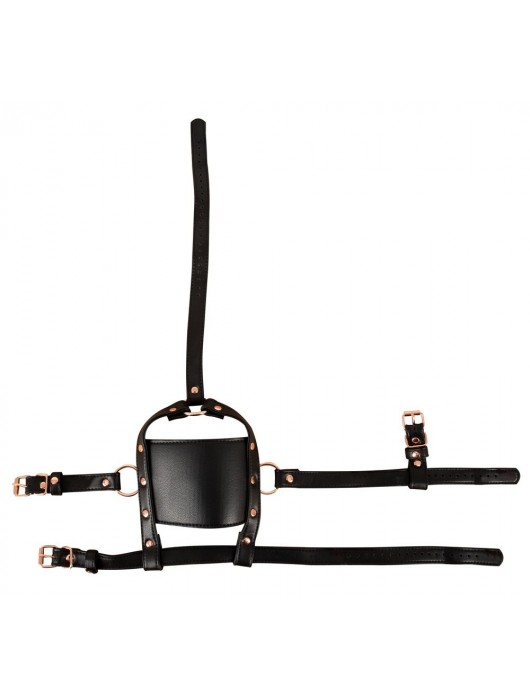 Черный намордник с кляпом-шаром Head Harness With A Gag - Orion - купить с доставкой в Нижнем Тагиле