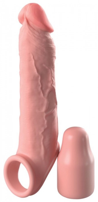Телесная насадка-удлинитель 2 Inch Silicone X-tension with Strap - 20,3 см. - Pipedream - в Нижнем Тагиле купить с доставкой