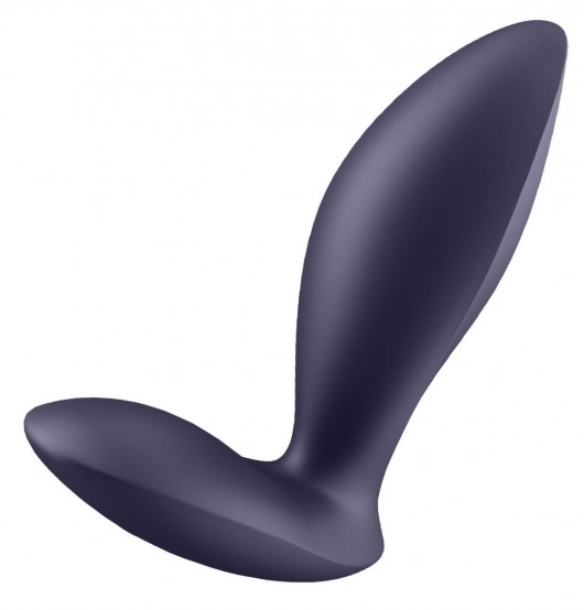 Фиолетовый анальный вибростимулятор Power Plug - Satisfyer - в Нижнем Тагиле купить с доставкой