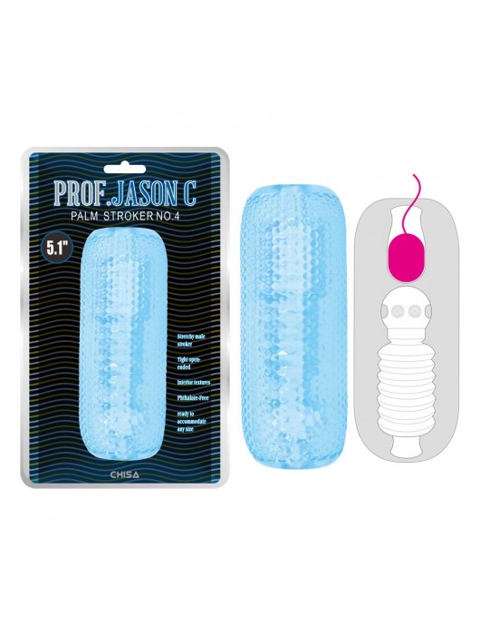 Голубой текстурированный мастурбатор Palm Stroker No.4 - Chisa - в Нижнем Тагиле купить с доставкой
