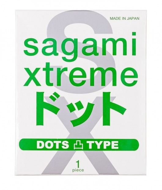 Презерватив Sagami Xtreme Type-E с точками - 1 шт. - Sagami - купить с доставкой в Нижнем Тагиле