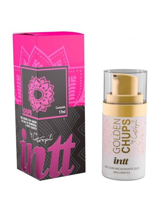 Возбуждающий гель Golden Chups с малиновым ароматом - 17 мл. - INTT - купить с доставкой в Нижнем Тагиле