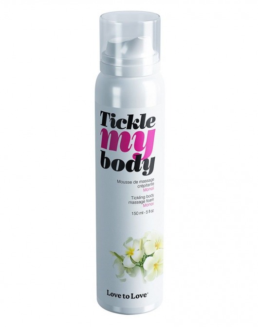 Массажная хрустящая пенка Tickle My Body Monoi с ароматом моной - 150 мл. - Love to Love - купить с доставкой в Нижнем Тагиле
