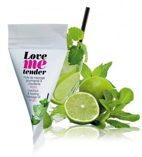 Съедобное согревающее массажное масло Love Me Tender Mojito с ароматом мохито - 10 мл. - Love to Love - купить с доставкой в Нижнем Тагиле
